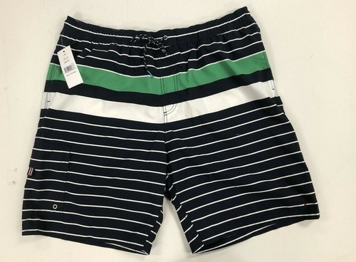 Pantalones cortos baúles de baño Tommy Hilfiger para XXL marinero azul marino con logotipo a rayas 715676994866 eBay