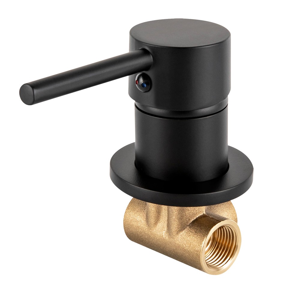 Wall Mount Shower Tap Control Valve Single Handle Brass Hot & Cold