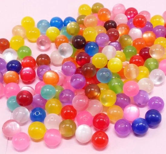 10mm12mm Resina Acrílico Ojos de Gato Espaciador Cuentas Sueltas Joyería Fabricación Accesorios Foto 2 de 4