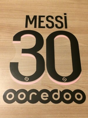 Flocage officiel MESSI N°30 ligue PSG 21/22 extérieur away vendeur pro 