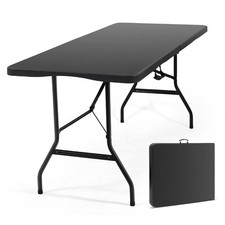 Sekey Buffettisch Klappbar Campingtisch Gartentisch Klapptisch Schwarz 4 Person