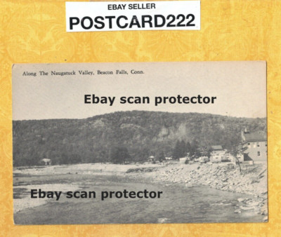 CT Beacon Falls 1940-50s era vintage postcard ALONG THE NAUGATUCK VALLEY Conn