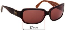 SFx Replacement Sunglass Lenses Fits Coach Hc8024 Delphine - 57mm Wide