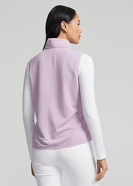 $228 Ralph Lauren RLX Golf Acolchado Frontal Híbrido Cremallera Completa Para Mujer Talla XS Chaleco Lana Foto 2 de 4