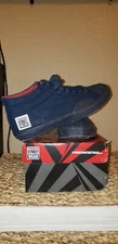  Vision Street Wear Men's Canvas Hi Top Retro Blue Skate Shoe Size US 9 USED