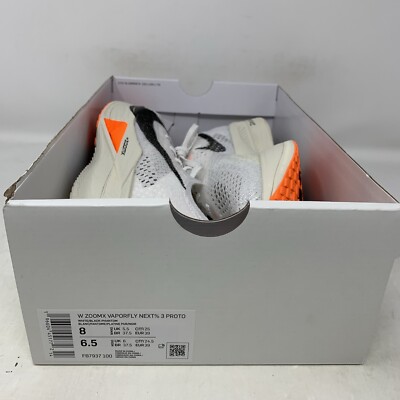 Nike ZoomX Vaporfly NEXT% 3 Proto White Sneakers, Size 8 BNIB
