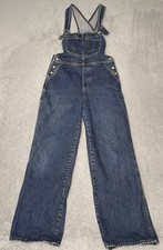 RARE Vintage Hot  The Gang Blue Denim Overalls Jumpsuit Adult Large Made In USA