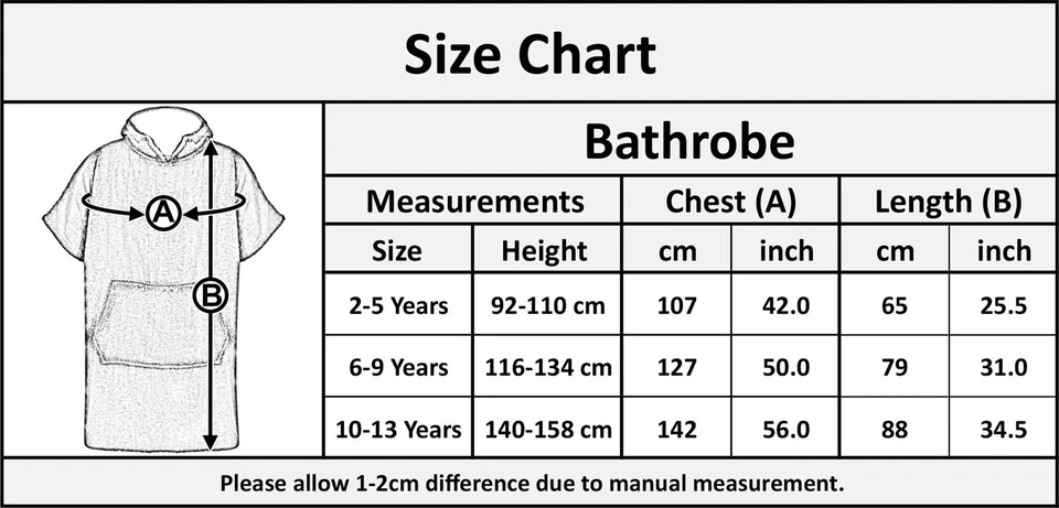 A2Z 4 Kids Peignoir 100% Coton Rouge Capuche Baignade Pansement Robe Unisex 2-13 - Photo 2/2