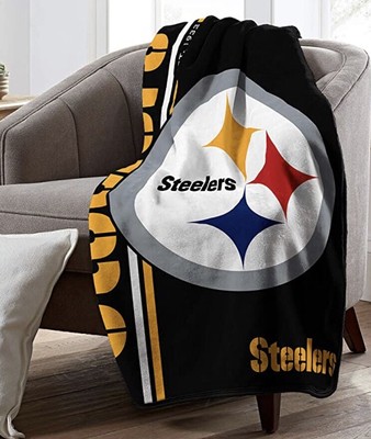 Pittsburgh Steelers Logo Design 50 X 60 Plush Raschel Throw Blanket Nwt Ebay