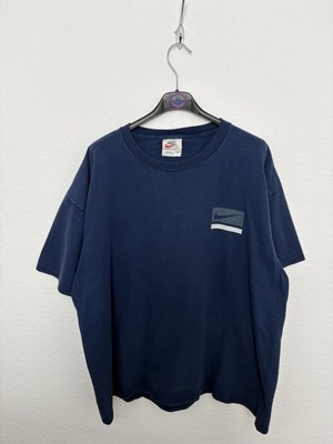 Nike Vintage Herren Shirt Blau Weiß Size L 90s Retro