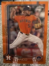 RONEL BLANCO 2025 TOPPS CHROME ORANGE REFRACTOR ASTROS /25 COLOR MATCH