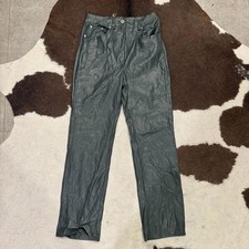 Vintage Teal Leather Pants - Approx Size XS