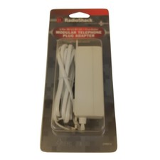 RadioShack Modular Telephone Plug Adapter 4-Pin RJ11 RJ14 Five Outlet Corded New