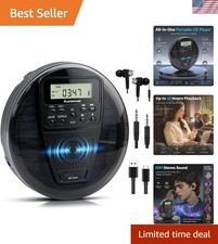 Portable CD Player with Bluetooth and Speaker, 10H Playtime Rechargeable Pers...