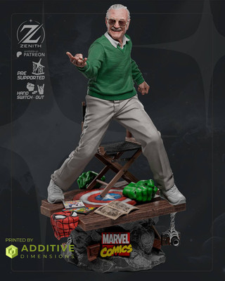 Stan Lee by Zenith FAN ART Figur Statue 1:6 Resin 3D Printed DIY Model Kit