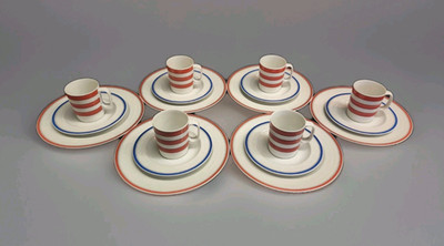 6- Rosenthal IL Faro Finale by Aldo Rossi Lighthouse Cups, Saucers, Lunch Plates