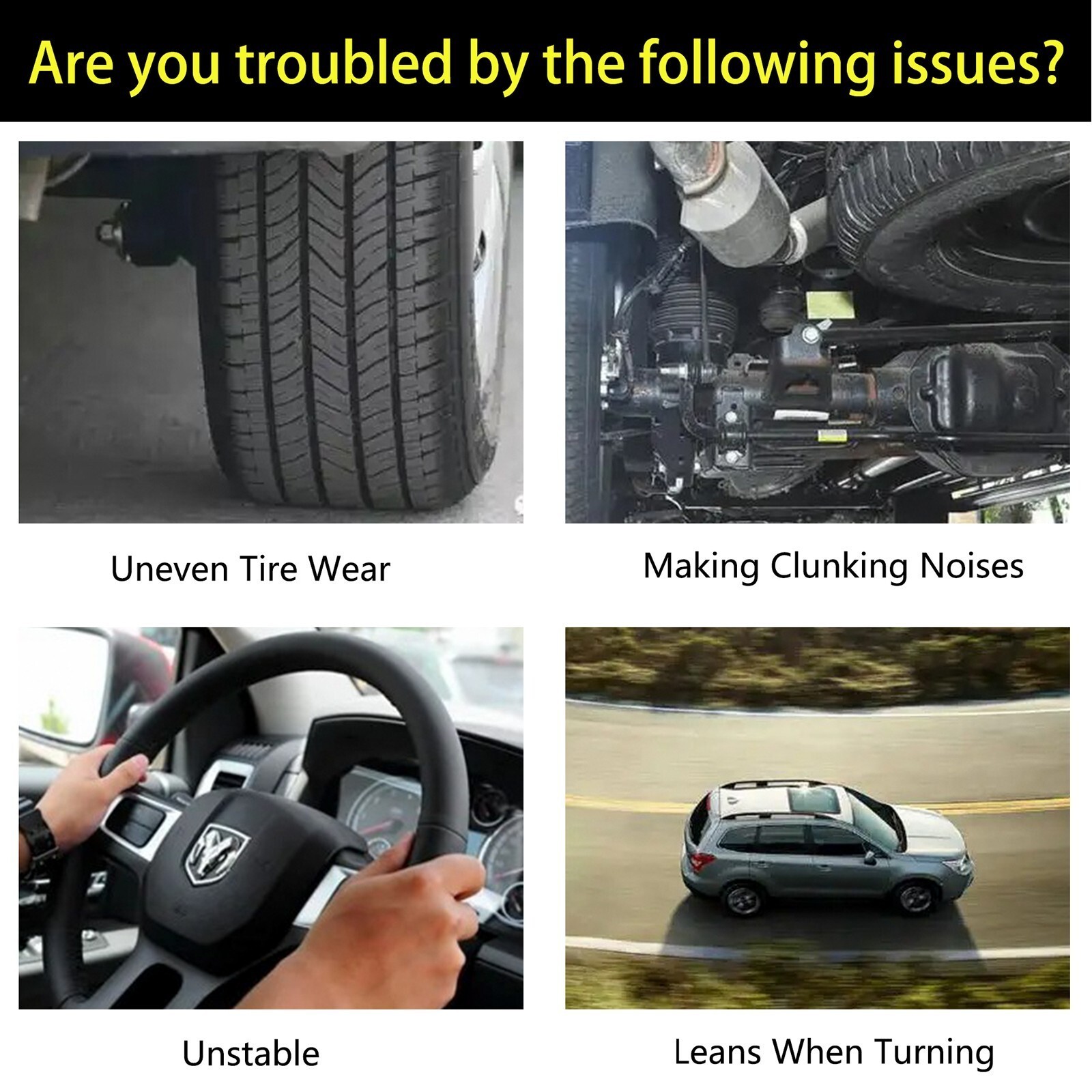 2PCS Front Sway Bar Link For 96-15 Dodge Grand Caravan Chrysler Town & Country