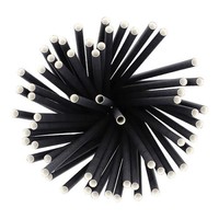 Papier-Trinkhalm 'Pure', 250 Mm, Schwarz Papstar 89092 (4002911778517)