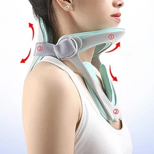 Neck Brace Cervical Traction Device, Spine Support Adjustable Posture Corrector