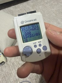 OEM Official Sega Dreamcast HKT-7000 VMU Visual Memory Unit White Tested & Works