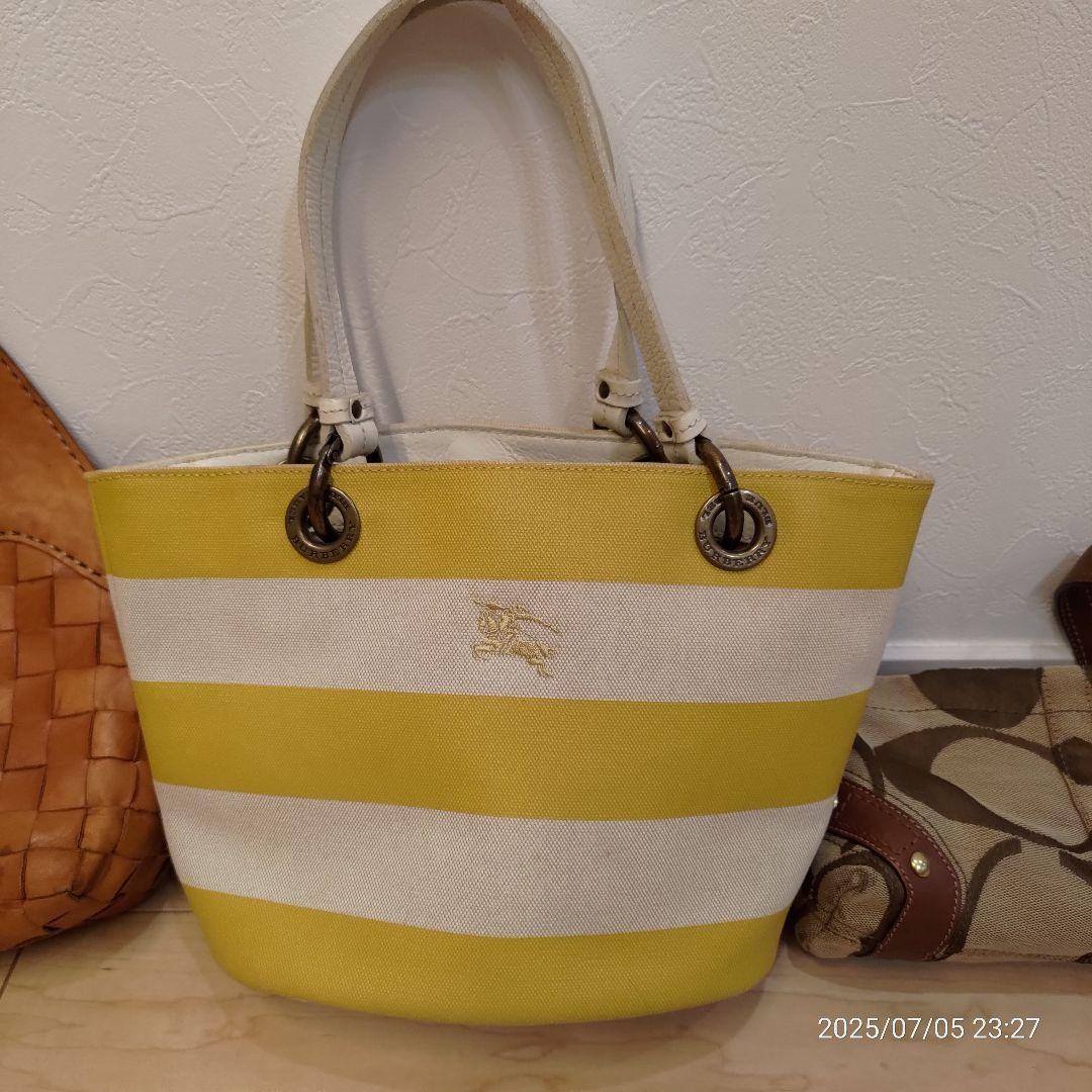 Vhtf Burberry Blue Label Tote Bag Canvas Coating Rovita And Others Women Bag JPN