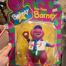 Vintage 1993 Lyons Group / Fun-Time Barney Friends Barney Action Figure