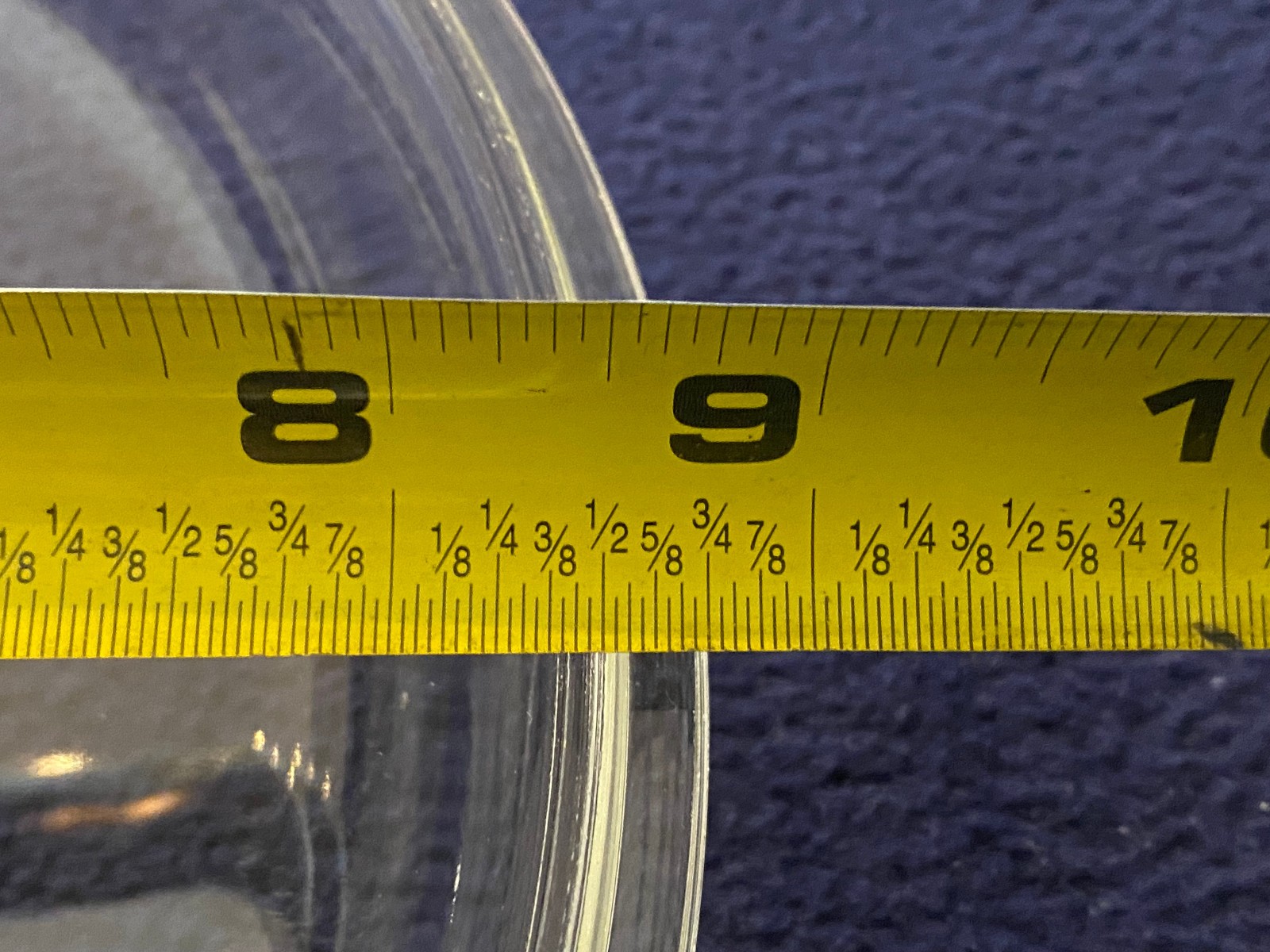 PYREX 408 ROUND DOME GLASS LID 8.75" DIA. OUTSID 8-3/8" INSIDE RIM CROCK POT LID