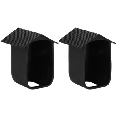 2Pcs Weatherproof Security Camera Protector Covers Outdoor Silicone Black