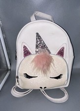 Unicornio con Corona Brillo Mochila Cartera Cremalleras Correas