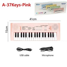 Image of Kids Piano Keyboard 37 Keys With Microphone Toy