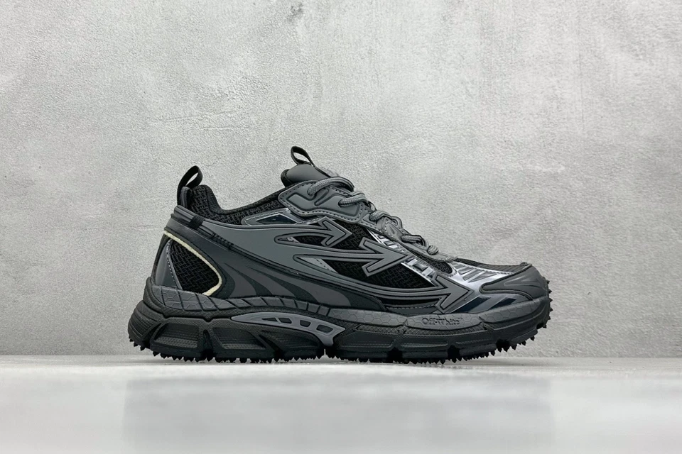 Off Arrow White Be Right Back Unisex Sneakers Black - Image 3 of 4