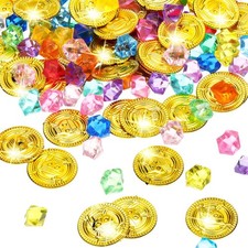 Pirate Gold Coins Fake Gems Treasure Party Decor