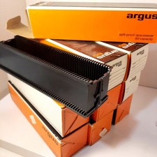 9 Argus 60 capacity blank slide projector trays in boxes