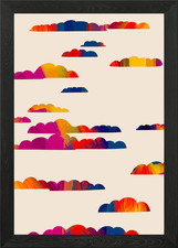 Totem Clouds Framed Wall Art Poster Canvas Print Picture