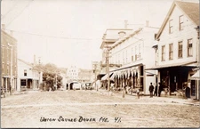 Union Square, DOVER, Maine Real Photo Postcard