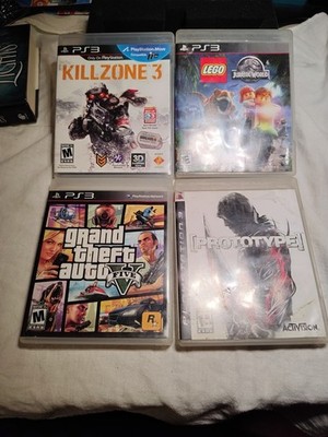PS3 Games Killzone 3 LEGO Jurassic Park Grand Theft Auto V Prototype