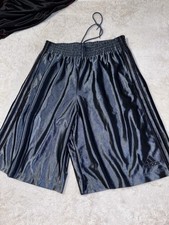 3 Stripe Adidas Silky Shiny Dazzle Basketball Shorts Charcoal Gray Large 674