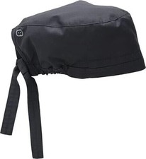 Elastic Band Mens Wonderwork Unisex Scrub Cap Hat Black Surgical One Size Black
