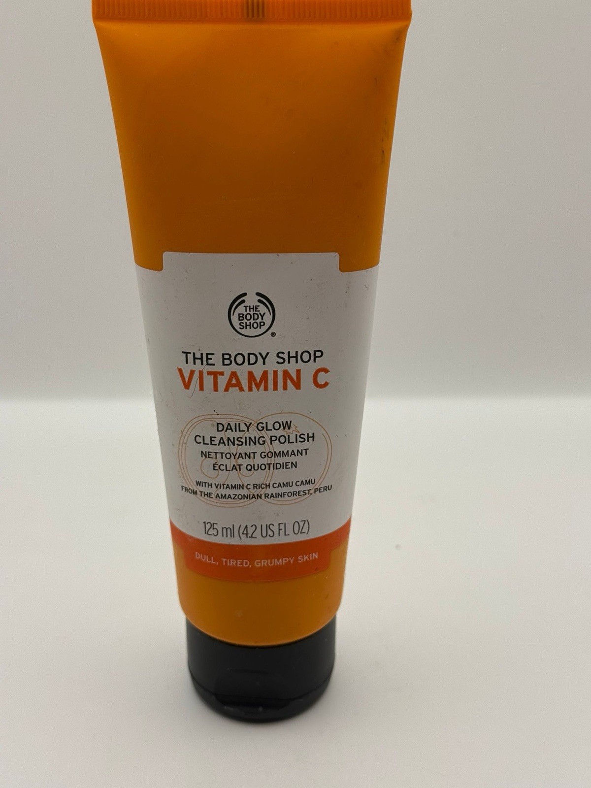 The Body Shop Vitamin C Daily Glow Cleansing Polish 125ml Dull Tired Grumpy Skin