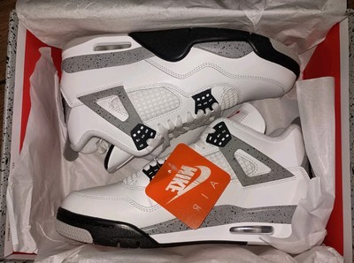 Nike Air Jordan 4 ホワイト/レッド/ブラック Nike Air Jordan 4 Retro “Red Cement” Men's Size 14 White Fire Red