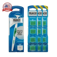 Reach Ultraclean Access Flosser Bundle, Mint, Plaque Remover for Teeth, for Hard