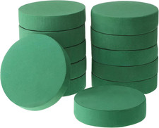 12 Pieces round Floral Foam Wet Green Flower Foam DIY Flower Arrangement Kit for