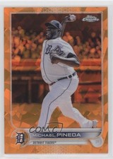 2022 Topps Chrome Update Sapphire Edition Orange 19/25 Michael Pineda #US284 g2d