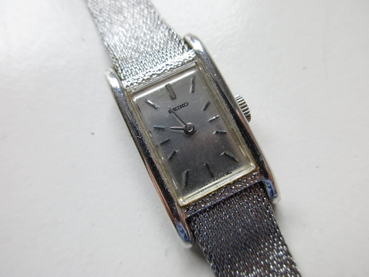 Seiko rectangle manual wind WGP stainless steel woman display picture 1
