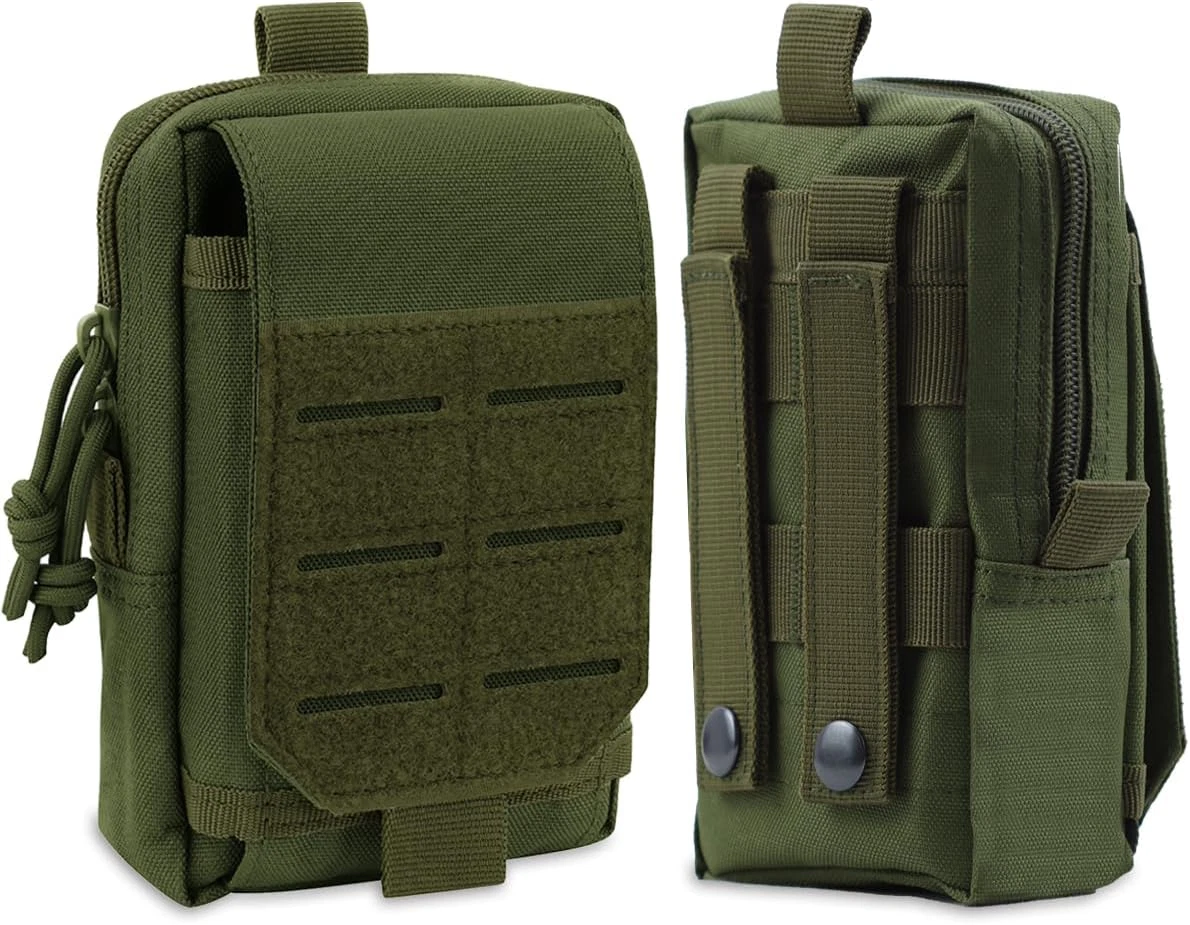 Custodia Cintura per Cellulari in Pelle, Uomo Marsupio da Cintura per Smartphone, 6.5 Pelle Sacchetto Clip da Cintura Smartphone Borsello con Porta Carte Moschettone Portafoglio Sport Telefono Porta