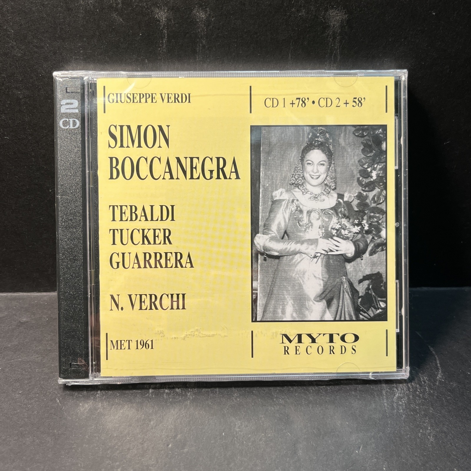 VERDI — SIMON BOCCANEGRA Sealed Opera 2CD Renata Tebaldi Verchi Met Opera 1961