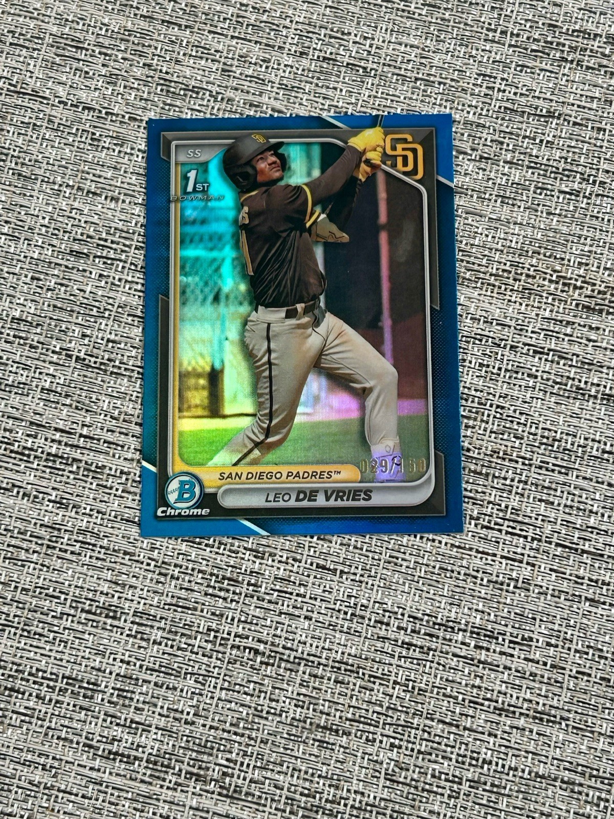 2024 Bowman Chrome Baseball Leo De Vries Blue 1st Refractor #/150