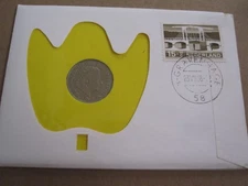 1968 NETHERLANDS 1 GULDEN UNCIRCULATED COIN KM184a PNC COVER