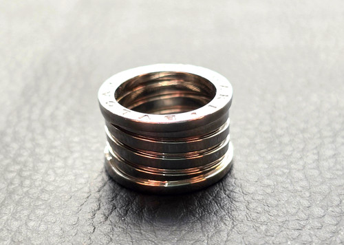 BVLGARI B.zero1,  750 18K White Gold 4 band Ring XX Anniversary