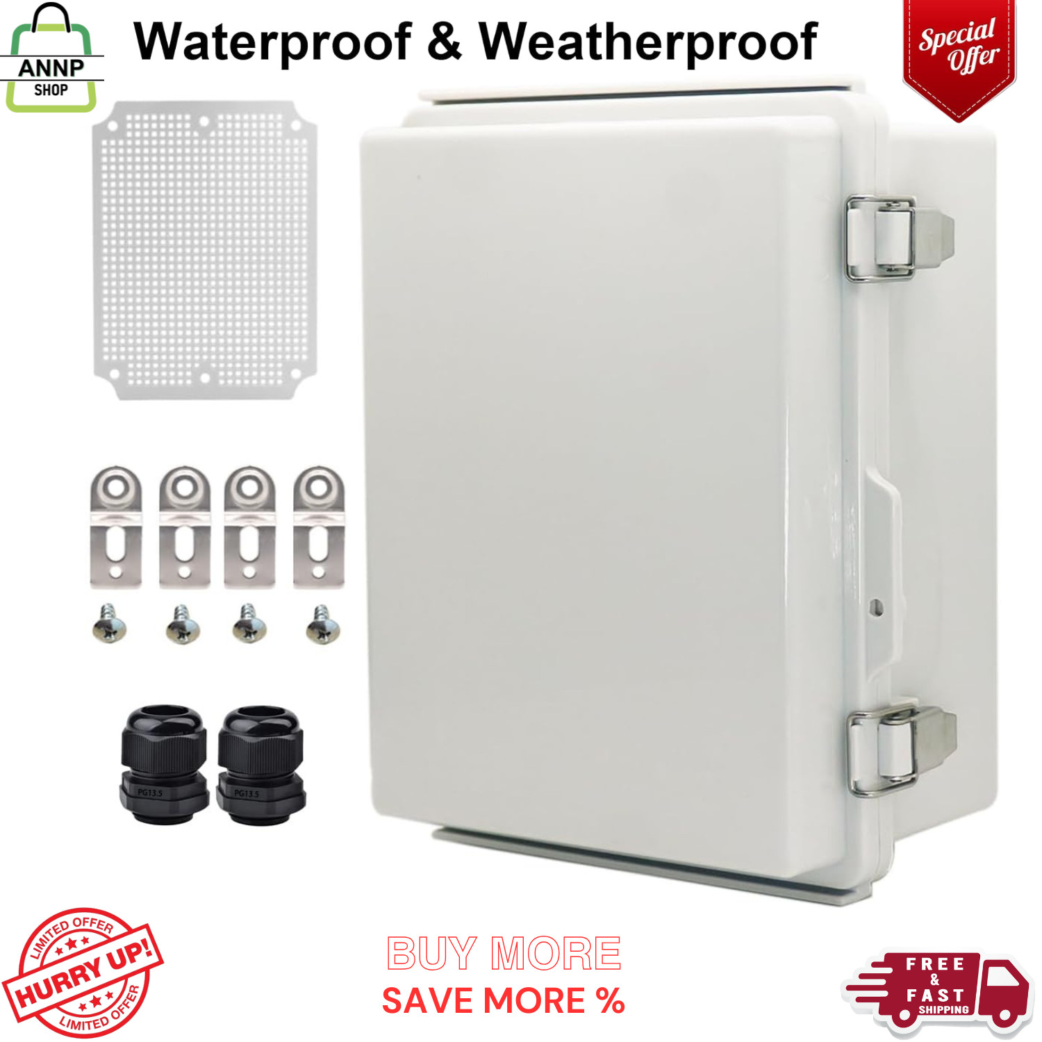 Outdoor Waterproof Electrical Box Junction Box Weatherproof IP67 ABS Plastic enc